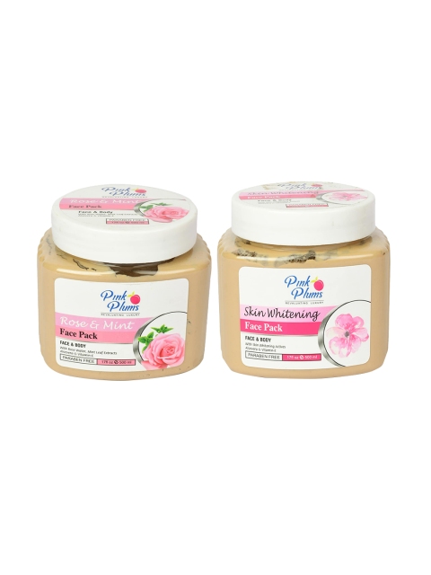 Pink Plums Paraben Free Skin Whitening & Rose and Mint Face Pack Combo - 500 ml Each, Beige
Pink Plums Paraben Free Skin Whitening & Rose and Mint Face Pack Combo - 500 ml Each, Beige