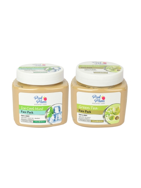 Pink Plums Paraben Free Ice Cool Mint & Green Tea Face Pack Combo - 500 ml Each, Beige
Pink Plums Paraben Free Ice Cool Mint & Green Tea Face Pack Combo - 500 ml Each, Beige