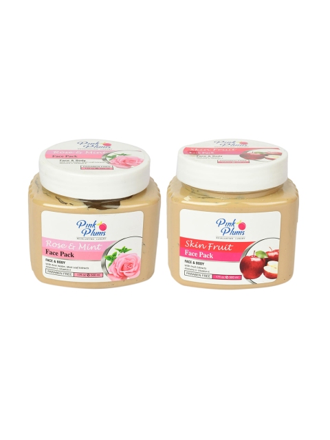 Pink Plums Paraben Free Skin Fruit & Rose and Mint Face Pack Combo - 500 ml Each, Beige
Pink Plums Paraben Free Skin Fruit & Rose and Mint Face Pack Combo - 500 ml Each, Beige