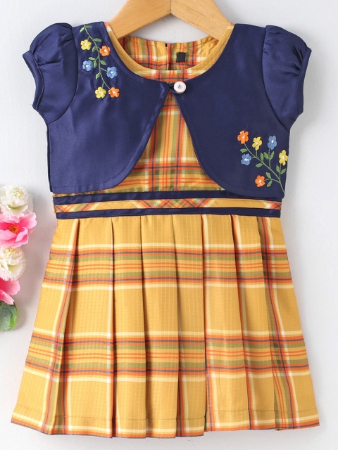 Enfance Yellow Checked Dress