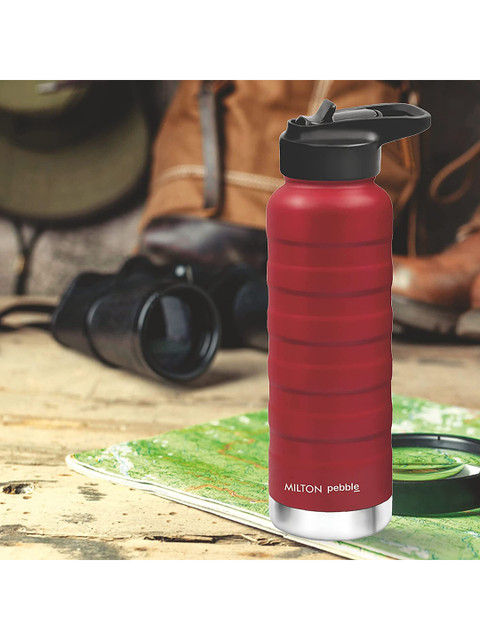 Milton Red Solid Vacuum Insulated Stainless Steel Water Bottle
Milton Red Solid Vacuum Insulated Stainless Steel Water Bottle