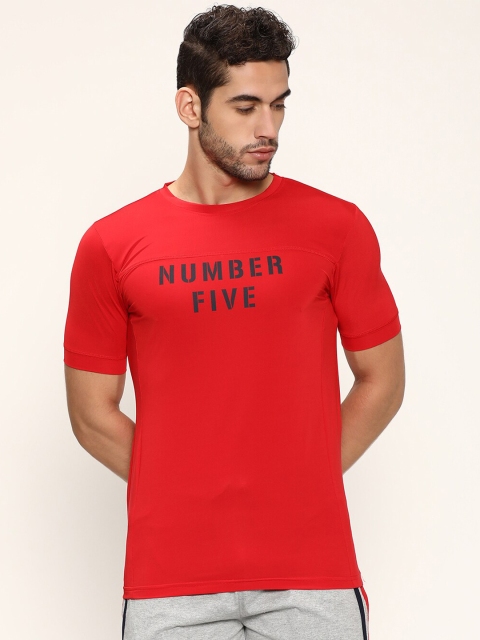 V2 Value & Variety Men Red Typography T-shirt
