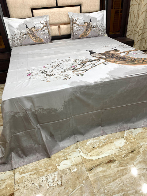 Pure Decor Grey & White Ethnic Motifs 500TC Cotton King Bedsheet with 2 Pillow Covers
Pure Decor Grey & White Ethnic Motifs 500TC Cotton King Bedsheet with 2 Pillow Covers