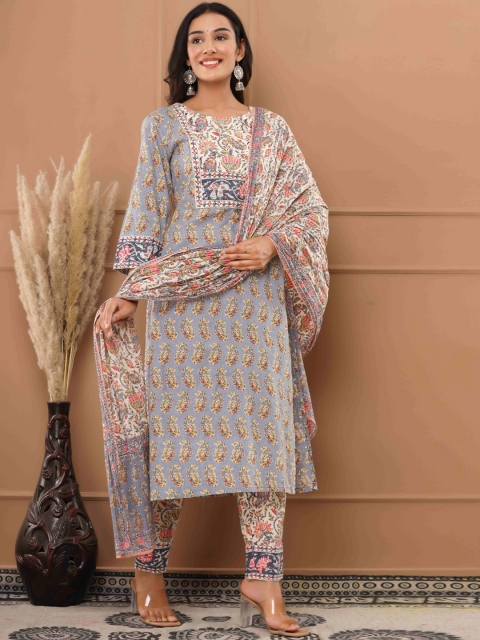 Juniper Women Grey Ethnic Motifs Embroidered Layered Kurti with Palazzos & With Dupatta
Juniper Women Grey Ethnic Motifs Embroidered Layered Kurti with Palazzos & With Dupatta