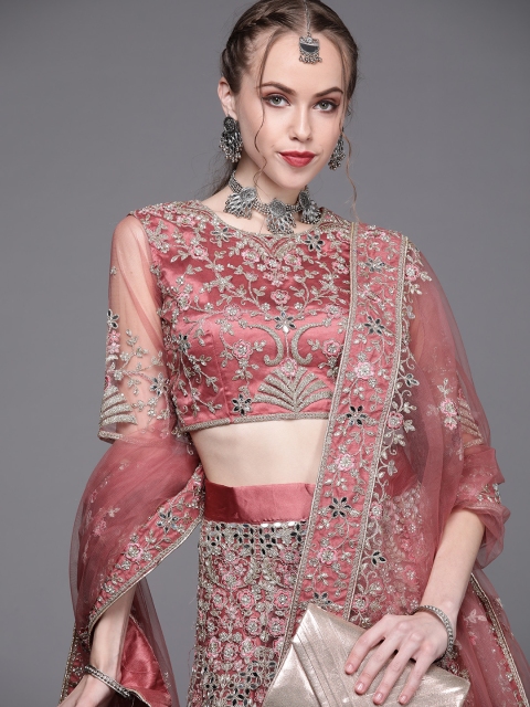 Inddus Dusty Pink Embroidered Semi-Stitched Lehenga with Unstitched Blouse & Dupatta, Rose
Inddus Dusty Pink Embroidered Semi-Stitched Lehenga with Unstitched Blouse & Dupatta, Rose