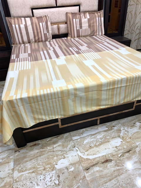 Pure Decor Brown & White Geometric 300 TC Pure Cotton Queen Bedsheet with 2 Pillow Covers
Pure Decor Brown & White Geometric 300 TC Pure Cotton Queen Bedsheet with 2 Pillow Covers