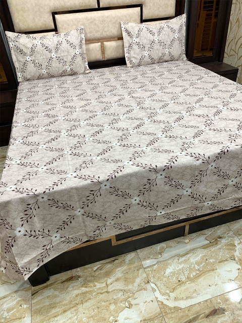 Pure Decor Brown & White 300 TC Pure Cotton Passion Queen Bedsheet with 2 Pillow Covers
Pure Decor Brown & White 300 TC Pure Cotton Passion Queen Bedsheet with 2 Pillow Covers