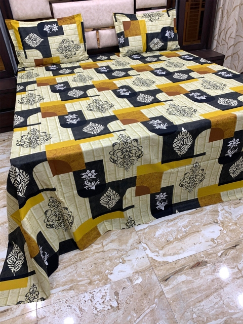 Pure Decor Yellow & Grey Ethnic Motifs 400 TC Cotton King Bedsheet with 2 Pillow Covers
Pure Decor Yellow & Grey Ethnic Motifs 400 TC Cotton King Bedsheet with 2 Pillow Covers