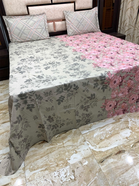 Pure Decor Green & Pink Floral 400 TC King Cotton Bedsheet with 2 Pillow Covers
Pure Decor Green & Pink Floral 400 TC King Cotton Bedsheet with 2 Pillow Covers