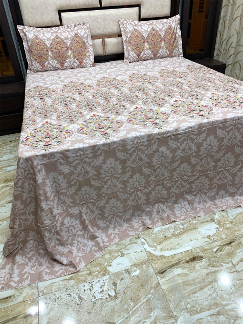 Pure Decor Brown & White 400 TC King Ethnic Motif Cotton Bedsheet with 2 Pillow Covers
Pure Decor Brown & White 400 TC King Ethnic Motif Cotton Bedsheet with 2 Pillow Covers