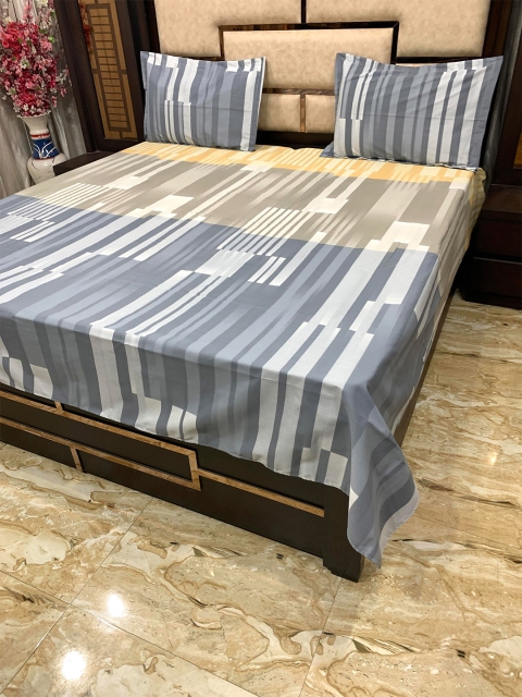 Pure Decor Grey & Yellow Geometric 300 TC Queen Pure Cotton Bedsheet with 2 Pillow Covers
Pure Decor Grey & Yellow Geometric 300 TC Queen Pure Cotton Bedsheet with 2 Pillow Covers