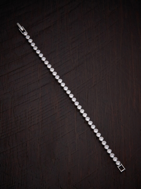 Kushal's Fashion Jewellery Women Silver & White Cubic Zirconia Rhodium-Plated Bracelet
Kushal's Fashion Jewellery Women Silver & White Cubic Zirconia Rhodium-Plated Bracelet