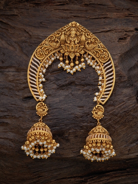 Kushal's Fashion Jewellery Women Gold-Toned & White Hair Accessory With Stones & Beads
Kushal's Fashion Jewellery Women Gold-Toned & White Hair Accessory With Stones & Beads