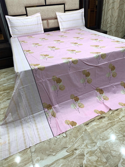 Pure Decor Pink & White Floral 400 TC Pure Cotton King Bedsheet with 2 Pillow Covers
Pure Decor Pink & White Floral 400 TC Pure Cotton King Bedsheet with 2 Pillow Covers