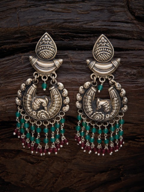 Kushal's Fashion Jewellery Green & Red Contemporary 92.5 Pure Silver Chandbalis Earrings
Kushal's Fashion Jewellery Green & Red Contemporary 92.5 Pure Silver Chandbalis Earrings