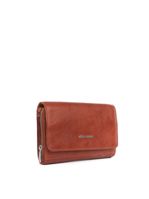 PELLE LUXUR Brown Leather Structured Sling Bag