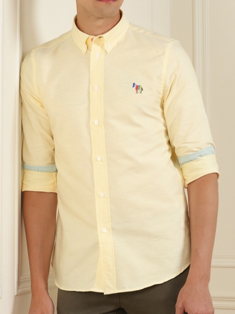 PS By Paul Smith Men Yellow Casual Shirt