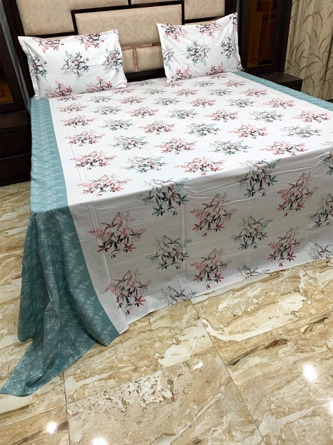 Pure Decor Green & White 400 TC Pure Cotton Velar Fur Sib King Bedsheet 2 Pillow Covers
Pure Decor Green & White 400 TC Pure Cotton Velar Fur Sib King Bedsheet 2 Pillow Covers