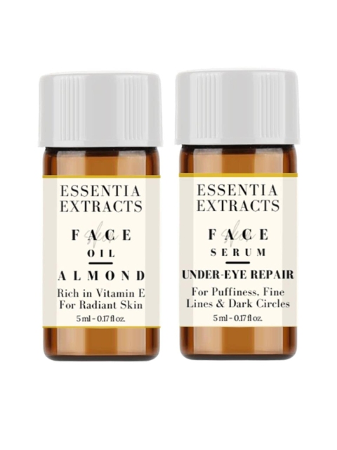 ESSENTIA EXTRACTS Set of Almond Face Oil & Under Eye Repair Face Serum - 5 ml Each, Off white
ESSENTIA EXTRACTS Set of Almond Face Oil & Under Eye Repair Face Serum - 5 ml Each, Off white