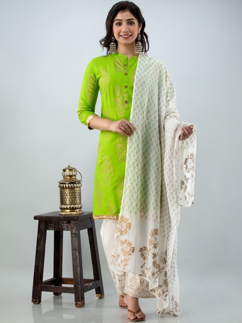 Lovista Women Green Ethnic Motifs Printed Gotta Patti Kurta with Patiala & With Dupatta
Lovista Women Green Ethnic Motifs Printed Gotta Patti Kurta with Patiala & With Dupatta