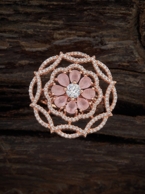 Kushal's Fashion Jewellery Rose-Gold Plated Cubic Zirconia Studded Finger Ring, Pink
Kushal's Fashion Jewellery Rose-Gold Plated Cubic Zirconia Studded Finger Ring, Pink