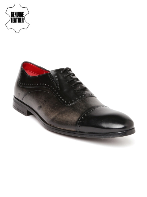 Ruosh Men Black Leather Brogues