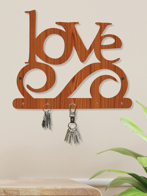 RANDOM Brown Solid Love Wall Hanging Key Holder With 5 Hooks
RANDOM Brown Solid Love Wall Hanging Key Holder With 5 Hooks