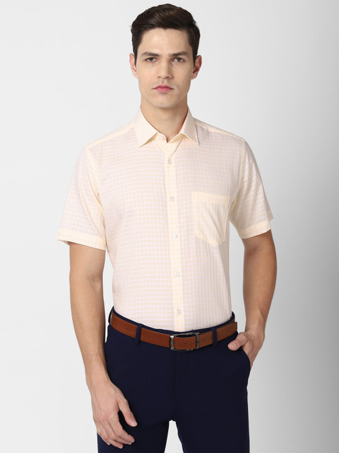 Van Heusen Men Beige Checked Regular Fit Cotton Formal Shirt
Van Heusen Men Beige Checked Regular Fit Cotton Formal Shirt