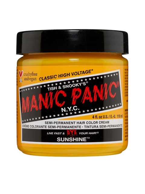 MANIC PANIC Classic High Voltage Semi-Permanent Hair Colour Cream - Sunshine, Yellow
MANIC PANIC Classic High Voltage Semi-Permanent Hair Colour Cream - Sunshine, Yellow