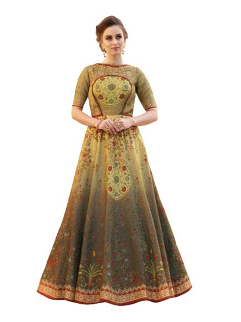 SAPTRANGI Green & Yellow Printed Beads and Stones Semi-Stitched Lehenga & Unstitched Blouse With Dupatta
SAPTRANGI Green & Yellow Printed Beads and Stones Semi-Stitched Lehenga & Unstitched Blouse With Dupatta