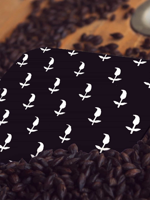 macmerise Black & White MDF Masaba Leaf Motif Printed Coasters