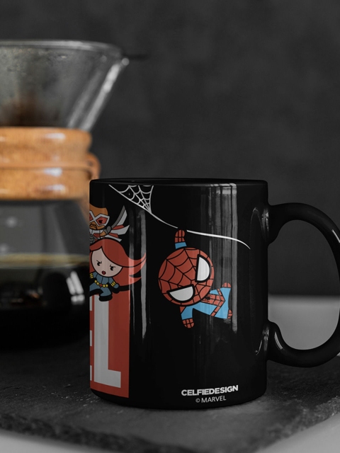 macmerise Black & White Printed Ceramic Glossy Mugs Set of Cups and Mugs