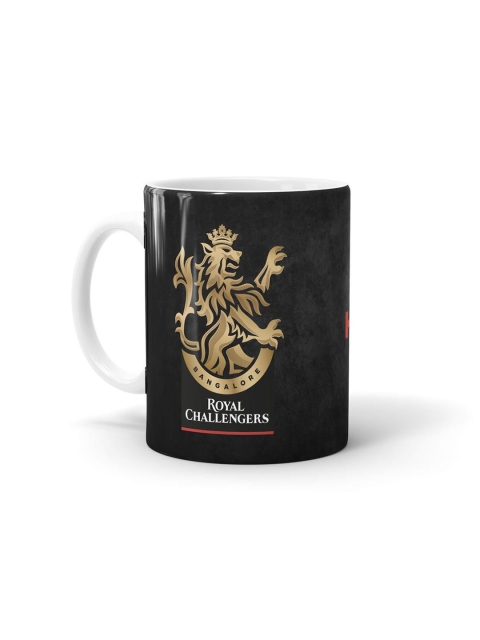 macmerise Black & Red Printed Ceramic Glossy Mugs Set of Cups and Mugs