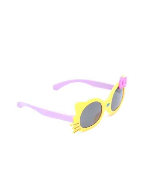 Lil Lollipop Girls Grey Lens & Yellow Cateye Sunglasses with UV Protected Lens