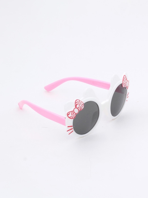 Lil Lollipop Girls Grey Lens & White Cateye Sunglasses with UV Protected Lens
