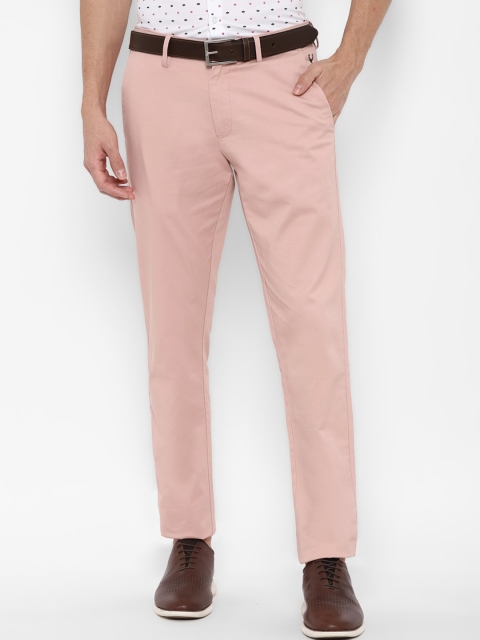 Allen Solly Men Pink Slim Fit Trousers