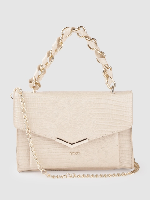 IYKYK Beige Structured Sling Bag