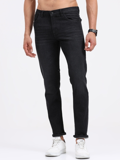 Old Grey Men Black Slim Fit Light Fade Jeans