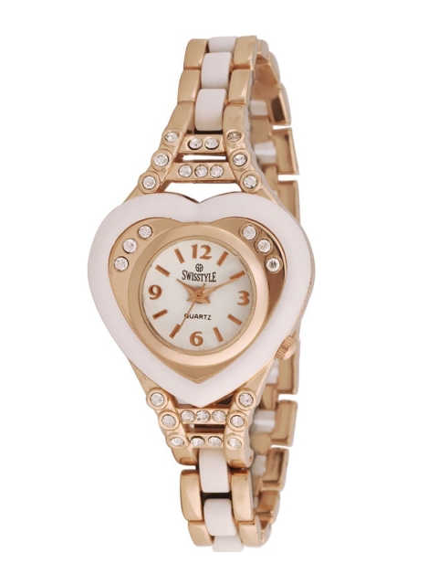 SWISSTYLE Women White Brass Dial & Bracelet Style Straps Analogue Watch SS-LR003A-WHT-WGCH
SWISSTYLE Women White Brass Dial & Bracelet Style Straps Analogue Watch SS-LR003A-WHT-WGCH