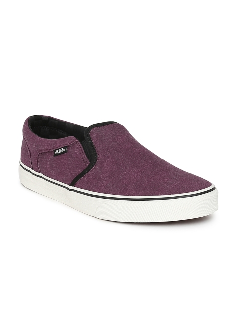 Vans Men Maroon Asher Slip-On Sneakers