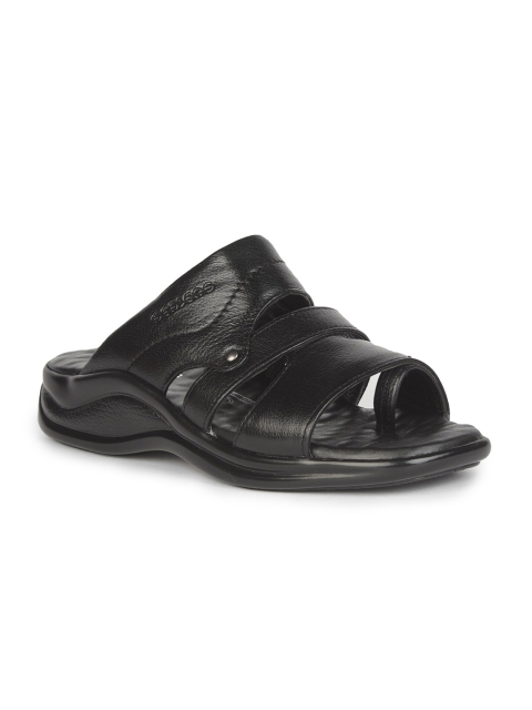 Liberty Men Black & Black Comfort Sandals