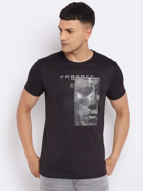 Parcel Yard Men Black Graphic Printed T-shirt