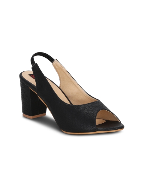 Get Glamr Women Black Solid Heels