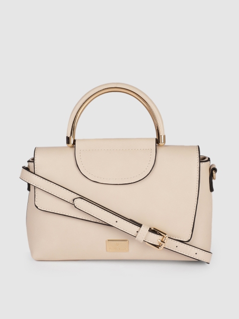 Van Heusen Beige PU Structured Satchel