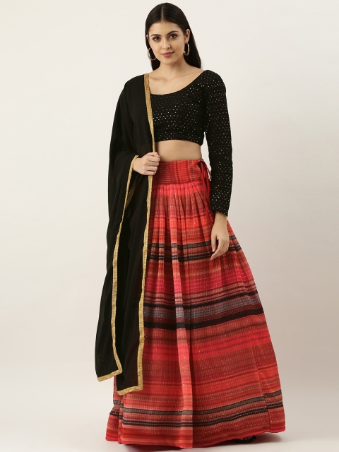 LOOKNBOOK ART Red & Black Sequinned Semi-Stitched Lehenga & Unstitched Blouse With Dupatta
LOOKNBOOK ART Red & Black Sequinned Semi-Stitched Lehenga & Unstitched Blouse With Dupatta