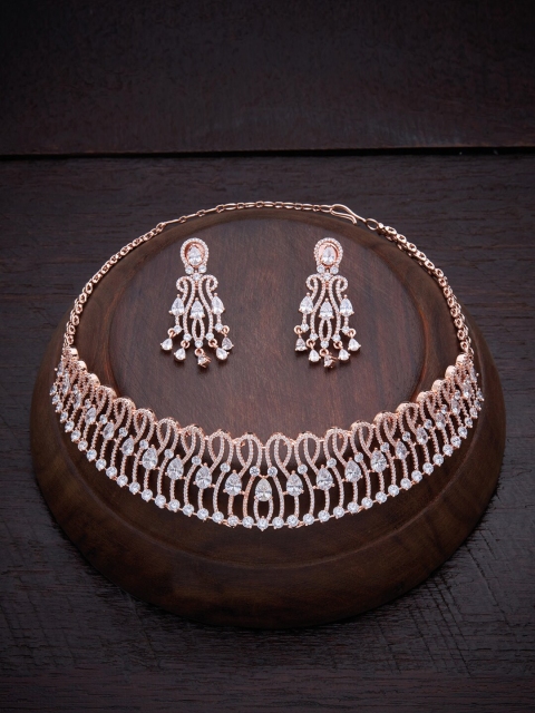 Kushal's Fashion Jewellery White Rose Gold-Plated Cubic Zirconia Studded Choker Necklace Set
Kushal's Fashion Jewellery White Rose Gold-Plated Cubic Zirconia Studded Choker Necklace Set