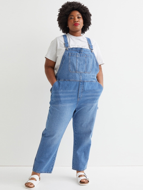 H&M+ Blue Ankle-Length Dungarees