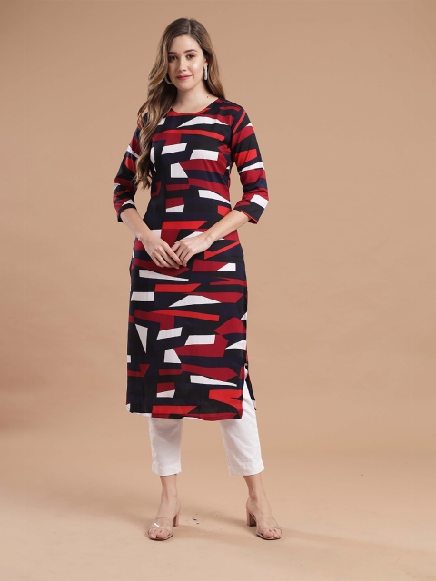 KALINI Black & Red Printed Kurti