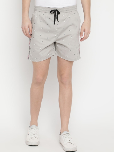 V2 Value & Variety Men Grey Printed Shorts