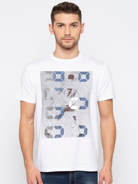 Status Quo Men White Printed T-shirt
